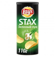 Чипсы картофельные зеленый лук Лейс STAXX 110г