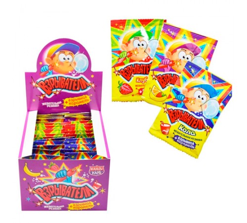 Резинка жевательная с взрывной карамелью Взрыватели 7гр