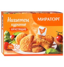 Наггетсы куриные хрустящие замороженные Мираторг 300г