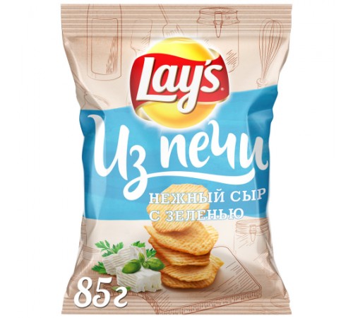 Чипсы картофельные нежный сыр с зеленью Лэйз из печи 85г

