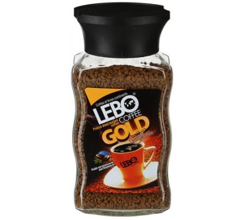 Кофе растворимый стекло Лебо Голд Арабика 100 гр