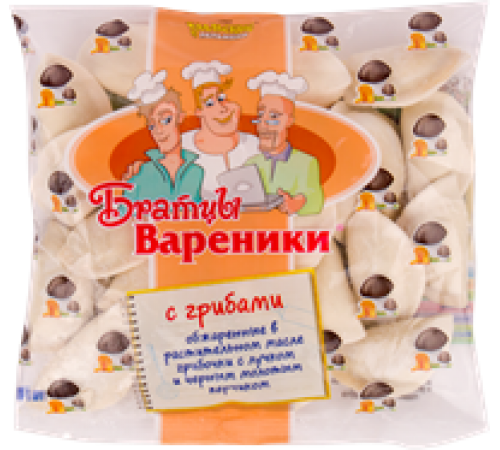 Вареники с грибами Братцы Вареники 350г