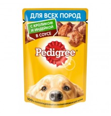 Корм для собак с кроликом и индейкой Pedigree 85 гр