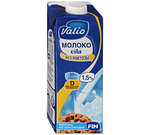 Молоко Eila безлактозное Valio 1л 1,5%

