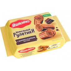 Рулетики вафельные с шоколадным вкусом Яшкино 160 гр