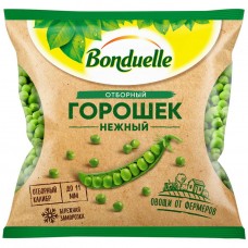 Горошек зеленый быстрозамороженный Бондюэль 400 гр