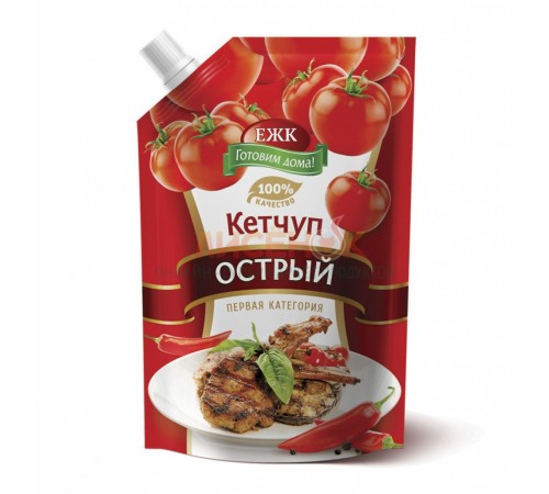Кетчуп Острый дой-пак Ежк 400 гр