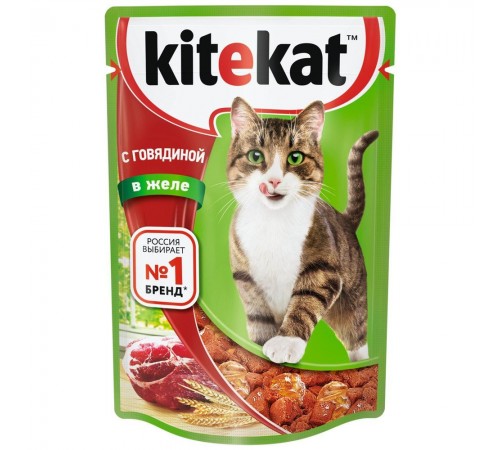 Корм для кошек Говядина желе Китикет 85гр