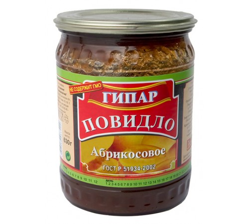 Повидло абрикосовое Гипар 630г