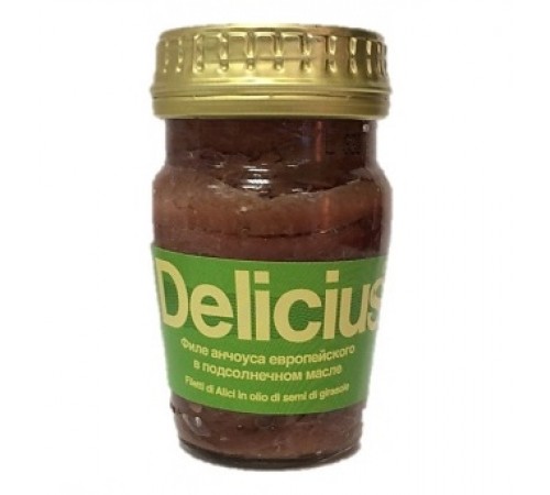 Анчоусы филе в масле  Delicius 78г
