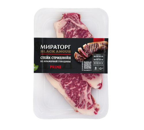 Стейк Стриплойн Блек Ангус кусок Мираторг 1кг