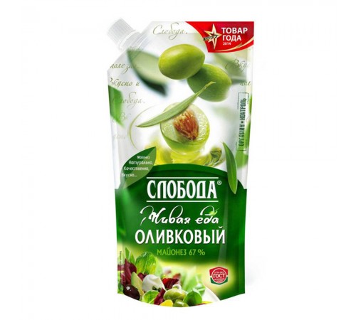 Майонез оливковый Слобода 400мл 67%