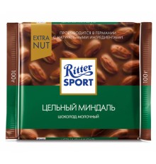 Шоколад молочный Цельный миндаль Ritter Sport 100г