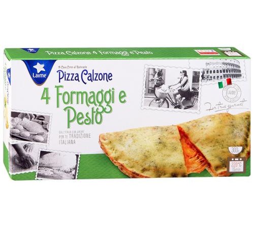 Пицца Кальцоне 4 сыра и соус песто замороженная Laime 300г