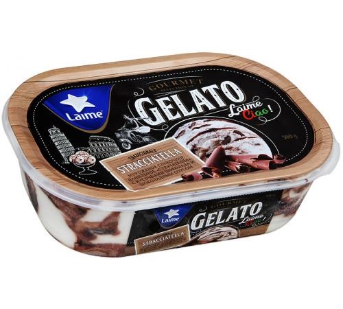 Мороженое Страчателла с шоколадом сливочное ванильное Laime 500г
