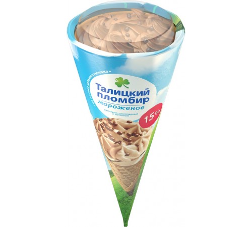 Мороженое Пломбир с ванильно-шоколадным топингом Талицский 70 гр
