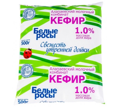 Кефир Белые Росы 500 г 1%
