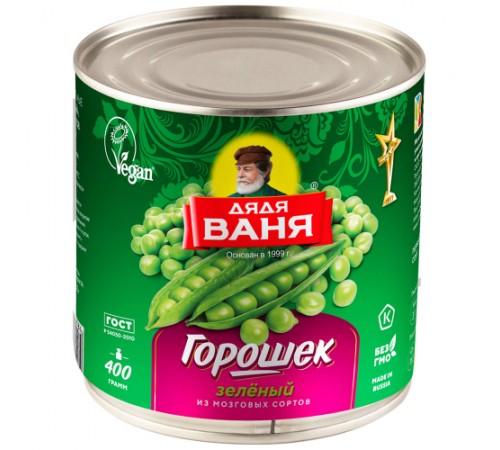 Горошек зеленый Дядя Ваня 400 гр
