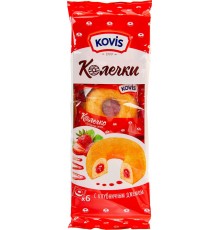 Колечки с клубничным джемом Ковис 240гр