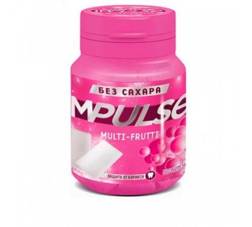 Резинка жевательная со вкусом фруктов Импульс 56 г
