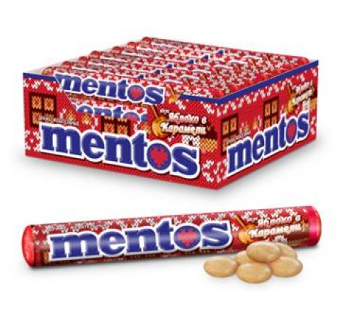 Драже жевательное Карамельное яблоко Ментос 37 гр