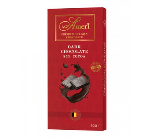 Шоколад горький экстра 85% какао Амери 100гр