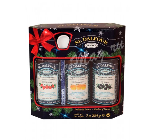 Набор джемов подарочный с ложечкой St.Dalfour  3*284 г