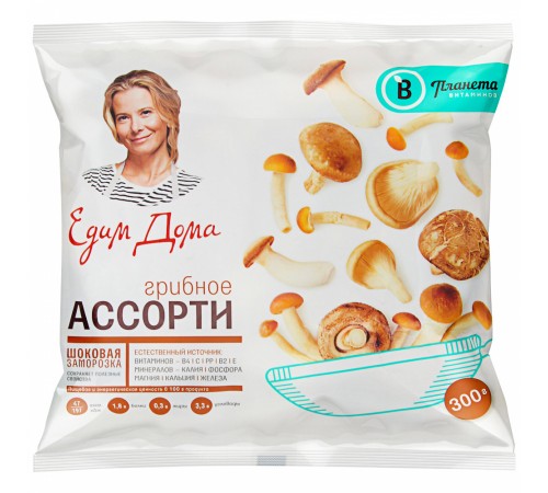 Ассорти грибное быстрозамороженное Планета витаминов 300г
