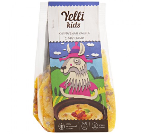 Каша кукурузная с фруктами Yelli 120г
