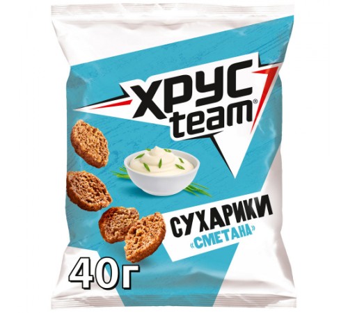 Сухарики сметана Хрустим 40г

