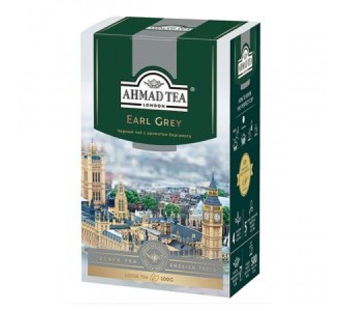 Чай черный Эрл Грей с бергамотом листовой Ахмад 100гр