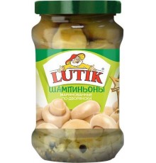 Шампиньоны маринованные целые Лютик 280гр

