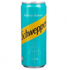 Напиток газированный Биттер Лемон ж/б Швепс 0,33 л