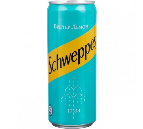 Напиток газированный Биттер Лемон ж/б Швепс 0,33 л