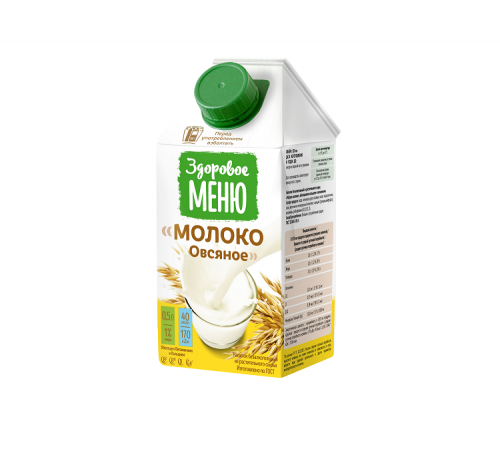 Молоко овсяное Здоровое Меню 0,5л 1,2%
