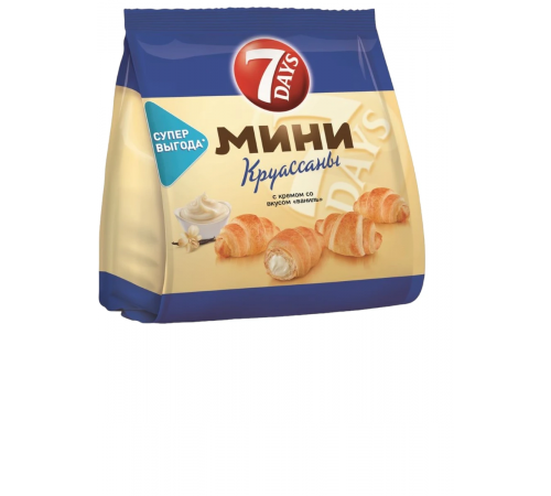 Круассаны мини Крем со вкусом "ваниль" 7Дней 300г