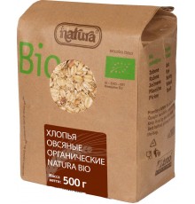 Хлопья овсяные органические Natura bio 500г