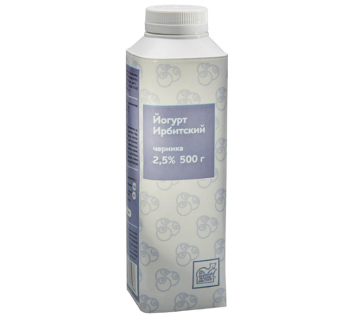 Йогурт питьевой Черника Ирбитский 0,5 л 2,5%
