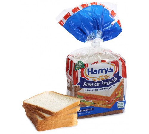 Хлеб  American Sandwich пшеничный сандвичный в нарезке Harry's 470 г