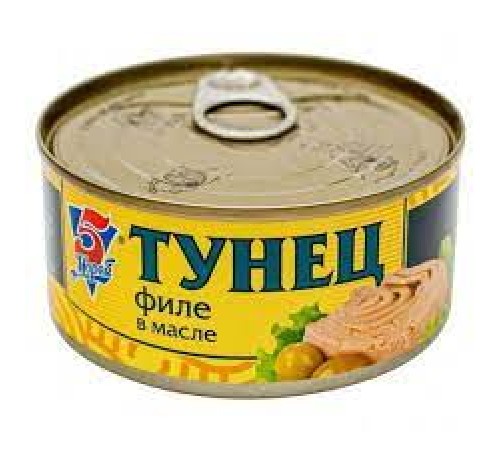 Тунец филе в масле 5 морей 185гр