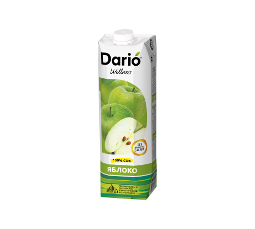 Сок яблочный осветленный Дарио Велнес 0,95л