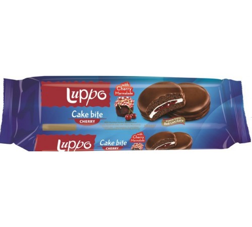 Печенье бисквитное маршмелоу с вишней Luppo 182гр