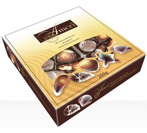 Конфеты-ракушки с начинкой пралине Амери 250гр