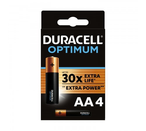 Батарейки Duracell optimum АА 4шт