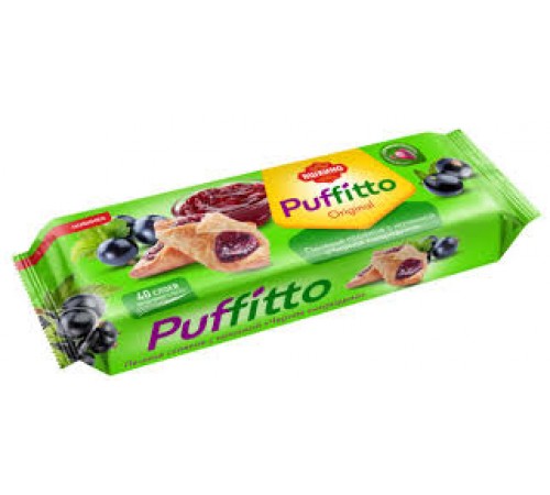 Печенье слоеное с черной смородиной Puffitto 125гр
