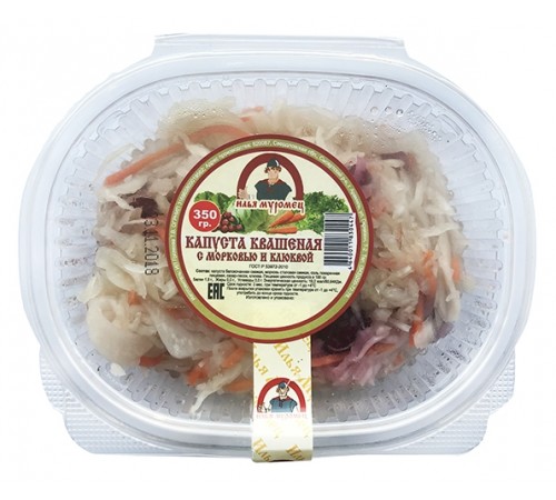 Капуста квашеная с морковью и клюквой  Илья Муромец 350г