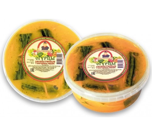 Огурцы с болгарским перцем по-корейски Илья Муромец 300 гр
