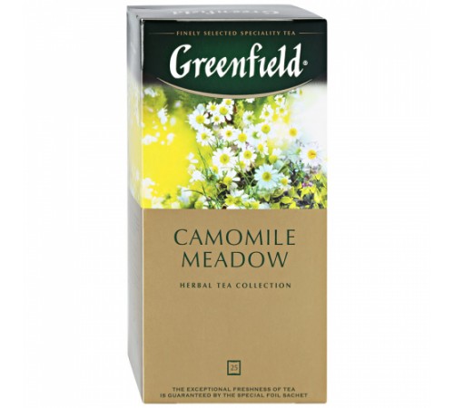 Чай травяной со вкусом ромашки и личи Гринфилд Камомайл Мидоу 25п*1,5г