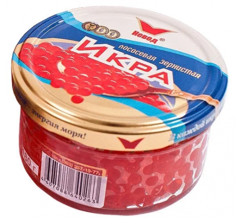 Икра лососевая зернистая (нерка) с/б 60гр Невод
