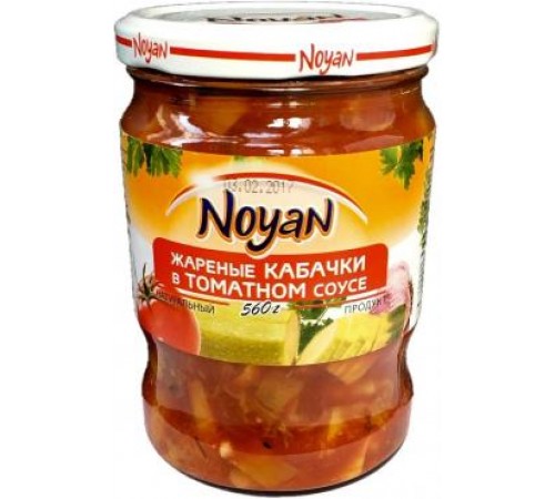 Кабачки жареные в томатном соусе Noyan 560 гр